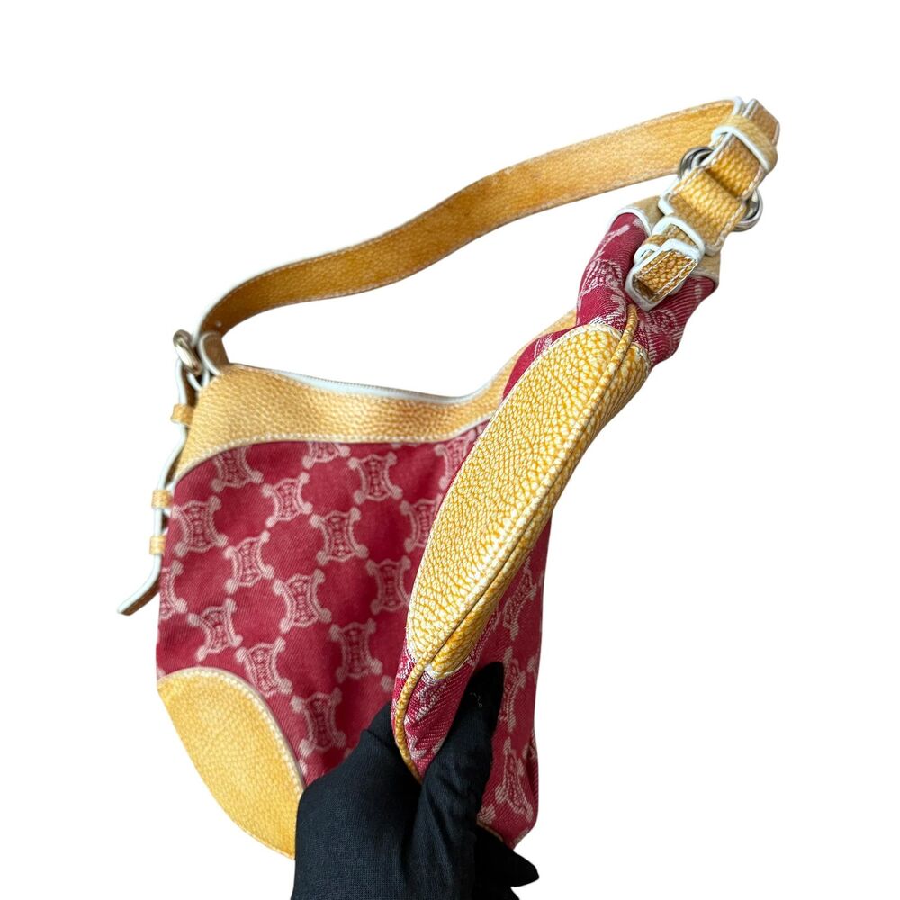 Celine triumph logo hobo shoulder bag authentic with COA 15x10x1 - Picture 6 of 8